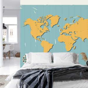 Papier Peint Carte Du Monde Rétro – Image 8