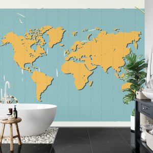 Papier Peint Carte Du Monde Rétro – Image 5