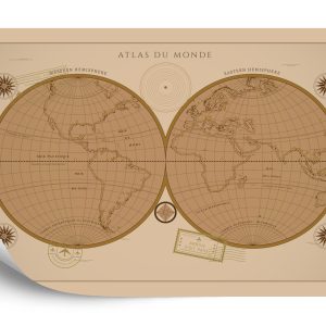 Papier Peint Atlas Du Monde Vintage – Image 2