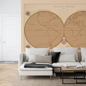 Papier Peint Atlas Du Monde Vintage – Image 6