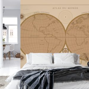 Papier Peint Atlas Du Monde Vintage – Image 8