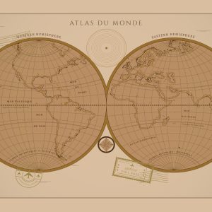 Papier Peint Atlas Du Monde Vintage – Image 1