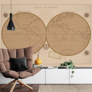 Papier Peint Atlas Du Monde Vintage – Image 4
