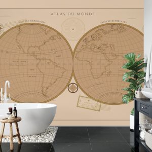 Papier Peint Atlas Du Monde Vintage – Image 5