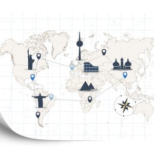 Papier Peint Carte Du Tour Du Monde – Image 2