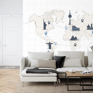 Papier Peint Carte Du Tour Du Monde – Image 6