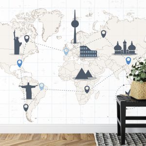 Papier Peint Carte Du Tour Du Monde – Image 7