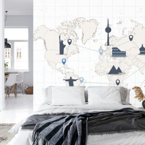 Papier Peint Carte Du Tour Du Monde – Image 8