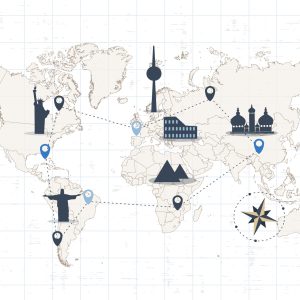 Papier Peint Carte Du Tour Du Monde – Image 1