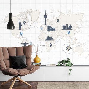 Papier Peint Carte Du Tour Du Monde – Image 4