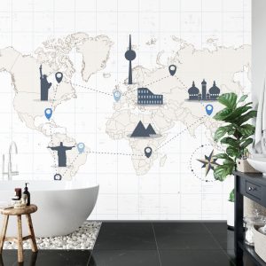 Papier Peint Carte Du Tour Du Monde – Image 5