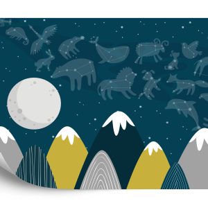 Papier Peint Grandes Étoiles Petites Montagnes – Image 2