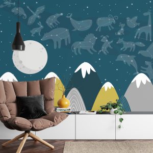 Papier Peint Grandes Étoiles Petites Montagnes – Image 4