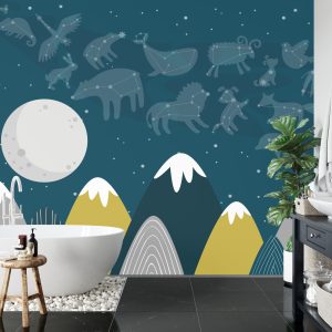 Papier Peint Grandes Étoiles Petites Montagnes – Image 5