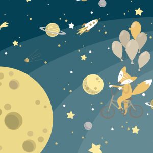 Papier Peint La Promenade Dans L'espace De M. Fox – Image 1