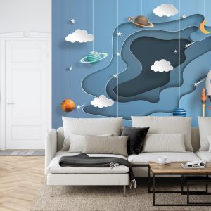 Papier Peint À Travers L'espace Papercut Series – Image 6