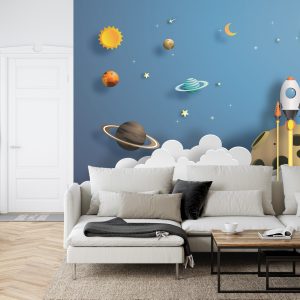 Papier Peint Série Rocket Away Papercut – Image 6