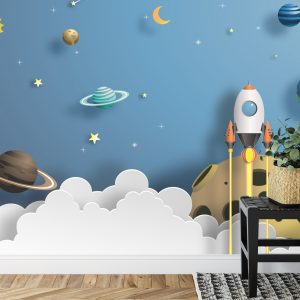 Papier Peint Série Rocket Away Papercut – Image 7