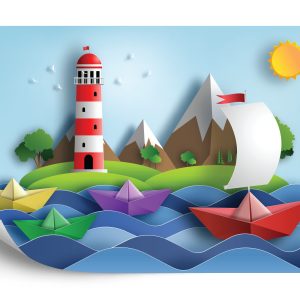 Papier Peint Sail Away Papercut Série – Image 2