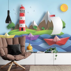 Papier Peint Sail Away Papercut Série – Image 4