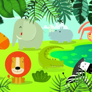 Papier Peint Amis De La Jungle – Image 1