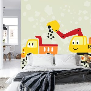 Papier Peint Travailler Dur Avec Un Camion Et Une Pelleteuse – Image 8