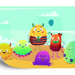 Papier Peint Monster Mayhem I – Image 2