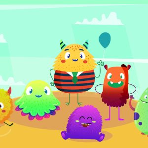 Papier Peint Monster Mayhem I – Image 1