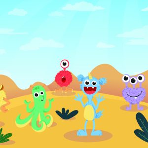 Papier Peint Monster Mayhem Ii – Image 1