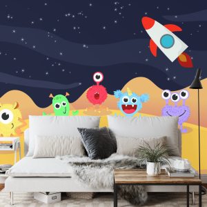 Papier Peint Monster Mayhem Dans L'espace – Image 3