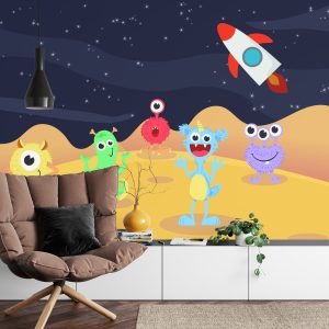 Papier Peint Monster Mayhem Dans L'espace – Image 4