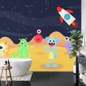 Papier Peint Monster Mayhem Dans L'espace – Image 5