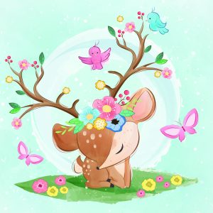 Papier Peint Sadie La Princesse Cerf – Image 1