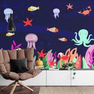 Papier Peint Amis Sous Les Vagues Deep Blue – Image 4