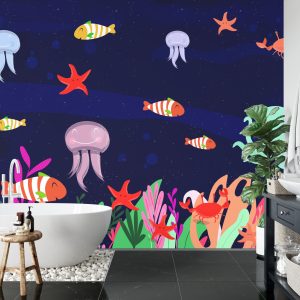 Papier Peint Amis Sous Les Vagues Deep Blue – Image 5