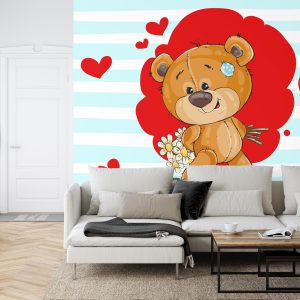 Papier Peint The Big Heart Bears : Bradley A Des Fleurs – Image 6