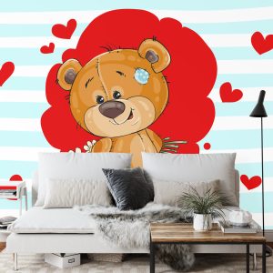 Papier Peint The Big Heart Bears : Bradley A Des Fleurs – Image 3