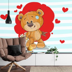 Papier Peint The Big Heart Bears : Bradley A Des Fleurs – Image 4