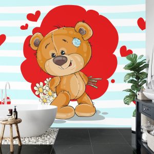 Papier Peint The Big Heart Bears : Bradley A Des Fleurs – Image 5