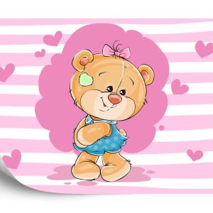 Papier Peint Les Oursons Au Grand Coeur : Claudia – Image 2