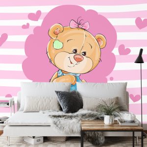 Papier Peint Les Oursons Au Grand Coeur : Claudia – Image 3