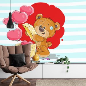 Papier Peint Les Oursons Au Grand Cœur : Boîte De Cœurs – Image 4