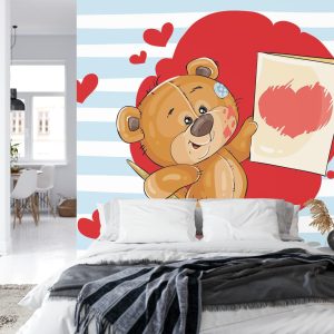 Papier Peint Les Oursons Au Grand Coeur : Peinture D'amour – Image 8
