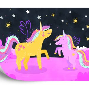 Papier Peint Ula La Unicornio & Lola Sous Les Étoiles – Image 2