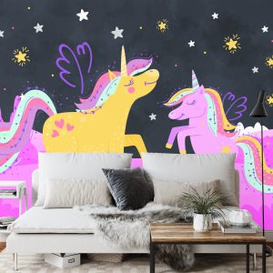 Papier Peint Ula La Unicornio & Lola Sous Les Étoiles – Image 3