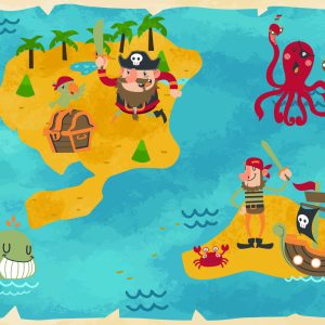 Papier Peint Carte Au Trésor Du Capitaine Buckle – Image 1