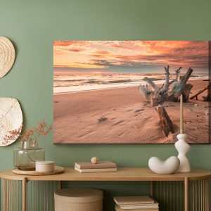 Peinture sur toile Coucher De Soleil Sur La Plage – Image 5