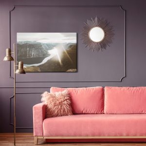 Peinture sur toile Coucher De Soleil Dans Les Montagnes – Image 4