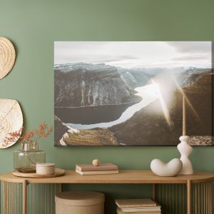 Peinture sur toile Coucher De Soleil Dans Les Montagnes – Image 5