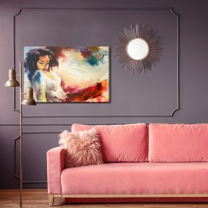 Peinture sur toile Oil Painting Of A Beautiful Sexy Girl – Image 4